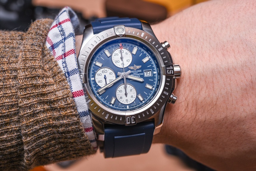 Copy Breitling Colt Chronograph Automatic Watches With Blue Rubber Straps