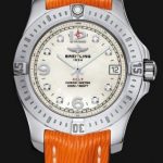 Youthful Breitling Colt Fake Watches With Orange Leather Straps For Elegant Ladies