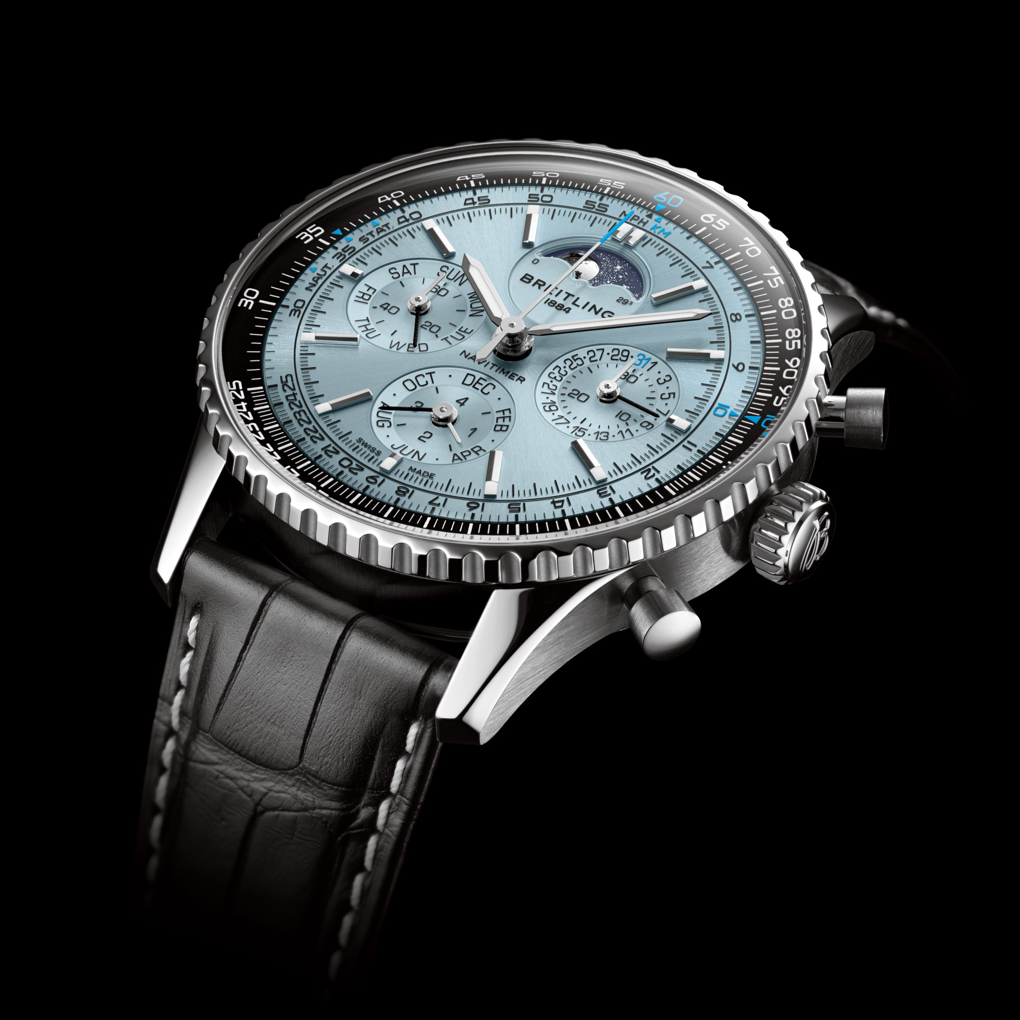 UK Online Replica Breitling Navitimer B19 Perpetual Calendar Chronograph, Now In Steel